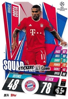 Sticker Douglas Costa - UEFA Champions League 2020-2021. Match Attax Extra n. SU74 - Panini