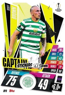 Sticker Scott Brown - UEFA Champions League 2020-2021. Match Attax Extra n. CP8 - Panini