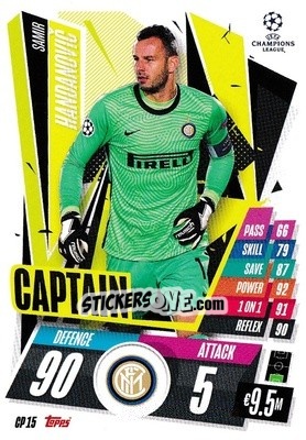 Figurina Samir Handanovic - UEFA Champions League 2020-2021. Match Attax Extra - Panini