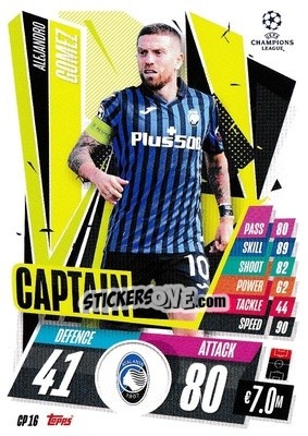 Sticker Alejandro Gómez - UEFA Champions League 2020-2021. Match Attax Extra - Panini