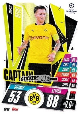 Sticker Marco Reus - UEFA Champions League 2020-2021. Match Attax Extra n. CP20 - Panini