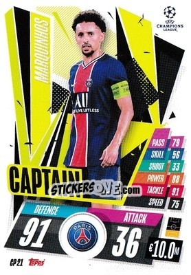 Sticker Marquinhos - UEFA Champions League 2020-2021. Match Attax Extra n. CP21 - Panini