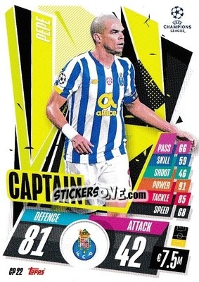Sticker Pepe - UEFA Champions League 2020-2021. Match Attax Extra n. CP22 - Panini