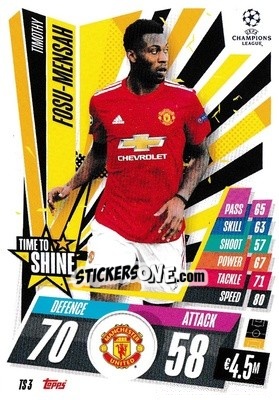 Sticker Timothy Fosu-Mensah - UEFA Champions League 2020-2021. Match Attax Extra n. TS3 - Panini
