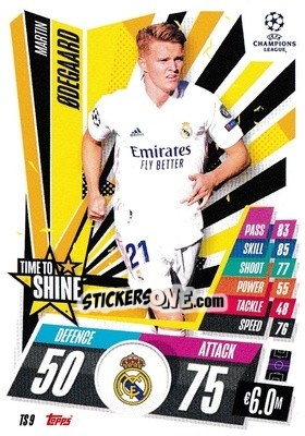 Cromo Martin Odegaard - UEFA Champions League 2020-2021. Match Attax Extra - Panini