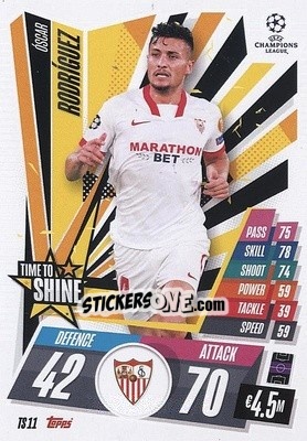 Sticker Óscar Rodríguez - UEFA Champions League 2020-2021. Match Attax Extra n. TS11 - Panini