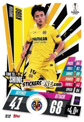 Sticker Takefusa Kubo - UEFA Champions League 2020-2021. Match Attax Extra n. TS12 - Panini