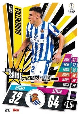 Sticker Ander Barrenetxea - UEFA Champions League 2020-2021. Match Attax Extra n. TS13 - Panini