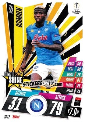 Sticker Victor Osimhen - UEFA Champions League 2020-2021. Match Attax Extra n. TS17 - Panini