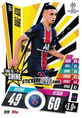 Cromo Kays Ruiz-Atil - UEFA Champions League 2020-2021. Match Attax Extra - Panini