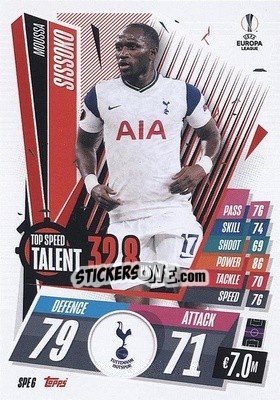 Sticker Moussa Sissoko - UEFA Champions League 2020-2021. Match Attax Extra - Panini