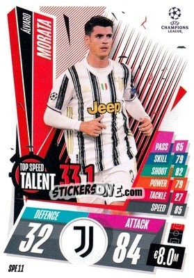 Sticker Álvaro Morata - UEFA Champions League 2020-2021. Match Attax Extra - Panini