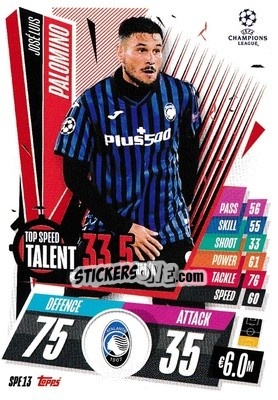 Sticker José Luis Palomino - UEFA Champions League 2020-2021. Match Attax Extra - Panini