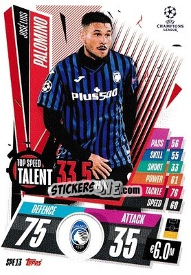 Sticker José Luis Palomino - UEFA Champions League 2020-2021. Match Attax Extra n. SPE13 - Panini