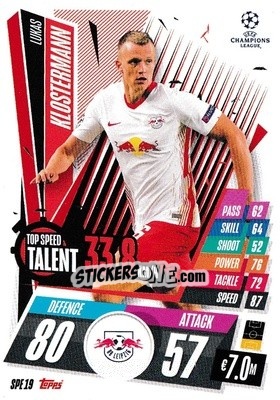Sticker Lukas Klostermann - UEFA Champions League 2020-2021. Match Attax Extra n. SPE19 - Panini
