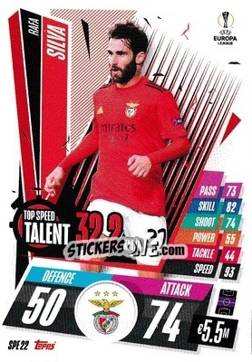 Sticker Rafa Silva - UEFA Champions League 2020-2021. Match Attax Extra n. SPE22 - Panini