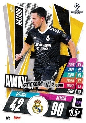 Sticker Eden Hazard - UEFA Champions League 2020-2021. Match Attax Extra n. AK9 - Panini