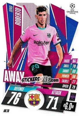 Sticker Sergi Roberto - UEFA Champions League 2020-2021. Match Attax Extra n. AK10 - Panini