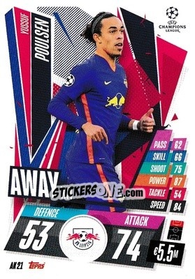 Sticker Yussuf Poulsen - UEFA Champions League 2020-2021. Match Attax Extra - Panini