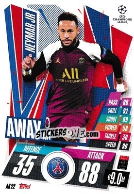 Figurina Neymar Jr. - UEFA Champions League 2020-2021. Match Attax Extra - Panini