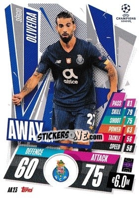 Figurina Sérgio Oliveira - UEFA Champions League 2020-2021. Match Attax Extra - Panini