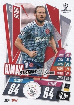 Sticker Daley Blind - UEFA Champions League 2020-2021. Match Attax Extra n. AK24 - Panini