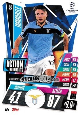 Sticker Ciro Immobile - UEFA Champions League 2020-2021. Match Attax Extra n. AH4 - Panini