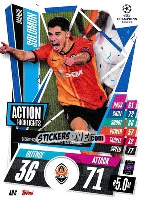 Sticker Manor Solomon - UEFA Champions League 2020-2021. Match Attax Extra n. AH6 - Panini