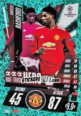 Sticker Marcus Rashford - UEFA Champions League 2020-2021. Match Attax Extra n. HTH2 - Panini
