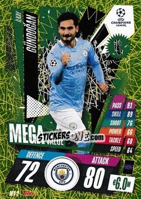 Sticker Ilkay Gündogan - UEFA Champions League 2020-2021. Match Attax Extra - Panini