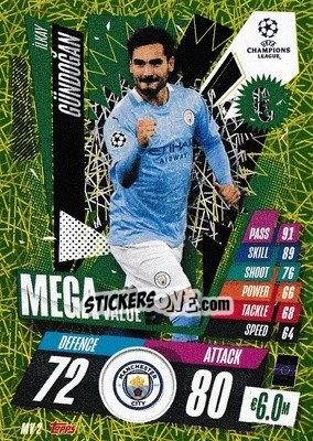 Sticker Ilkay Gündogan - UEFA Champions League 2020-2021. Match Attax Extra n. MV2 - Panini