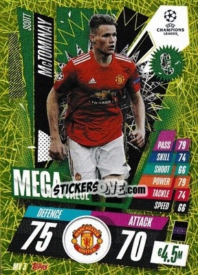 Cromo Scott McTominay - UEFA Champions League 2020-2021. Match Attax Extra - Panini