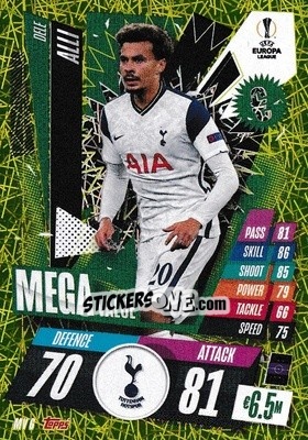 Sticker Dele Alli - UEFA Champions League 2020-2021. Match Attax Extra n. MV6 - Panini