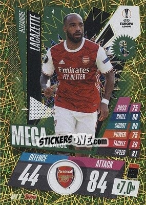 Sticker Alexandre Lacazette - UEFA Champions League 2020-2021. Match Attax Extra n. MV7 - Panini