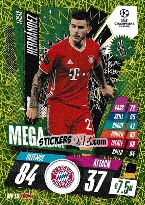 Sticker Lucas Hernández - UEFA Champions League 2020-2021. Match Attax Extra n. MV19 - Panini