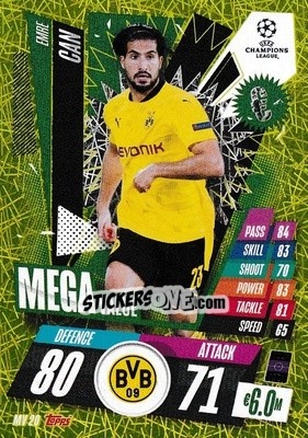Sticker Emre Can - UEFA Champions League 2020-2021. Match Attax Extra n. MV20 - Panini