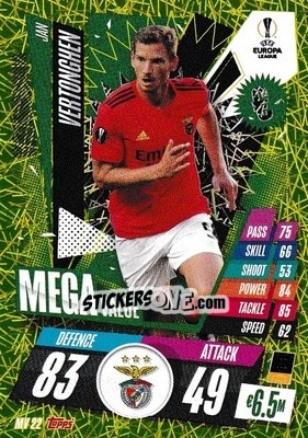 Figurina Jan Vertonghen - UEFA Champions League 2020-2021. Match Attax Extra - Panini