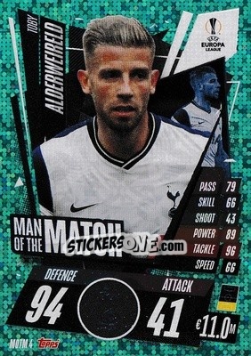 Cromo Toby Alderweireld - UEFA Champions League 2020-2021. Match Attax Extra - Panini