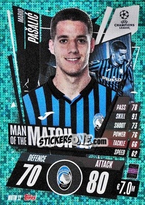 Sticker Mario Pasalic - UEFA Champions League 2020-2021. Match Attax Extra n. MOTM12 - Panini