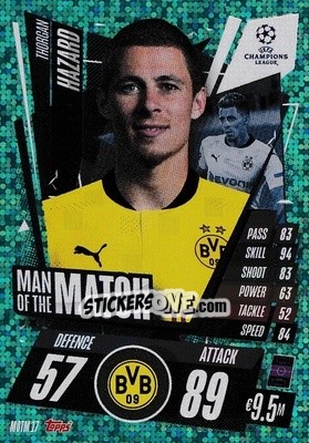 Sticker Thorgan Hazard - UEFA Champions League 2020-2021. Match Attax Extra n. MOTN17 - Panini