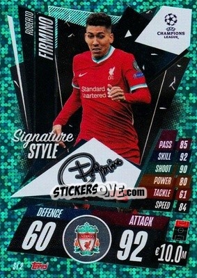 Sticker Roberto Firmino - UEFA Champions League 2020-2021. Match Attax Extra n. SI2 - Panini