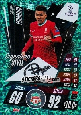 Figurina Roberto Firmino - UEFA Champions League 2020-2021. Match Attax Extra - Panini