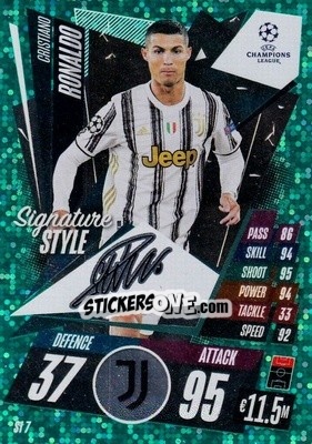 Sticker Cristiano Ronaldo - UEFA Champions League 2020-2021. Match Attax Extra n. SI7 - Panini