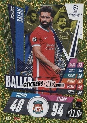 Sticker Mohamed Salah - UEFA Champions League 2020-2021. Match Attax Extra - Panini