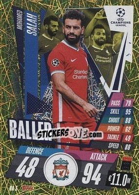 Sticker Mohamed Salah - UEFA Champions League 2020-2021. Match Attax Extra n. BA1 - Panini