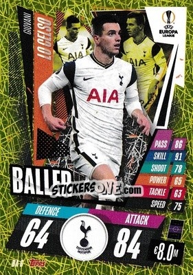 Sticker Giovani Lo Celso - UEFA Champions League 2020-2021. Match Attax Extra n. BA6 - Panini