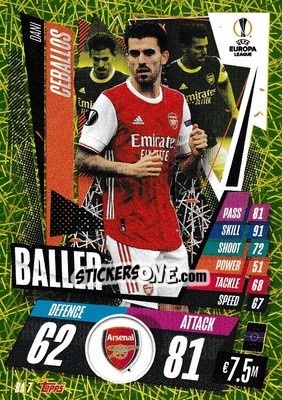 Sticker Dani Ceballos - UEFA Champions League 2020-2021. Match Attax Extra n. BA7 - Panini