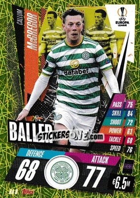 Sticker Callum McGregor - UEFA Champions League 2020-2021. Match Attax Extra n. BA8 - Panini