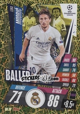 Sticker Luka Modric - UEFA Champions League 2020-2021. Match Attax Extra n. BA10 - Panini