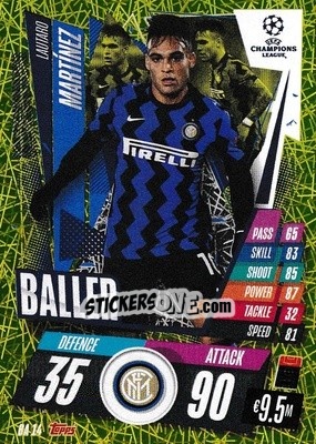 Sticker Lautaro Martínez - UEFA Champions League 2020-2021. Match Attax Extra - Panini